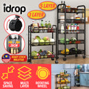 idrop [ 3 LAYER / 5 LAYER ] Trolley Basket Rack Shelf / Rak Troli Mudah Alih / 三层&五层推车网篮置物架