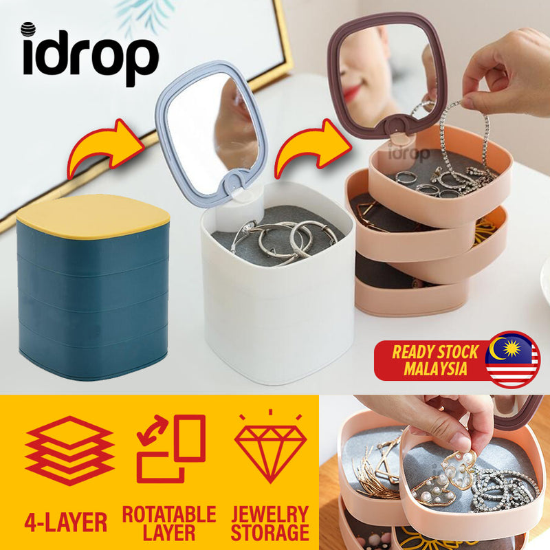 idrop 4 LAYER Rotatable Jewelry Accessory Display Storage Box