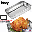 idrop SERVING TRAY - Rectangular Food / Utility Tray Pan [ 26x20x5cm ]