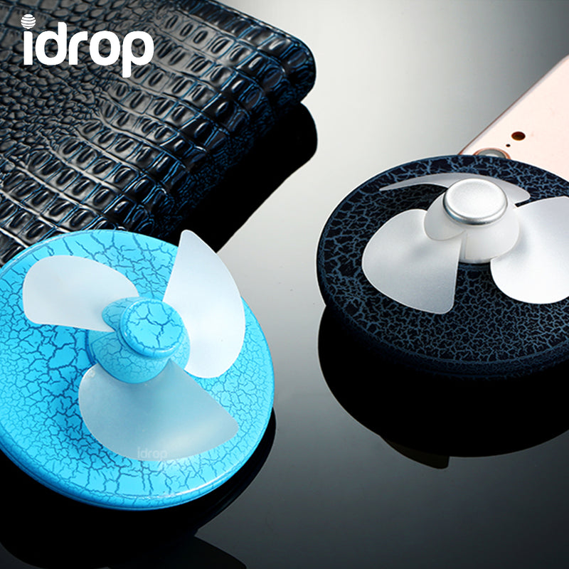 idrop UFO Fan Bluetooth Speaker with lights and spinning function | Blue / Black color