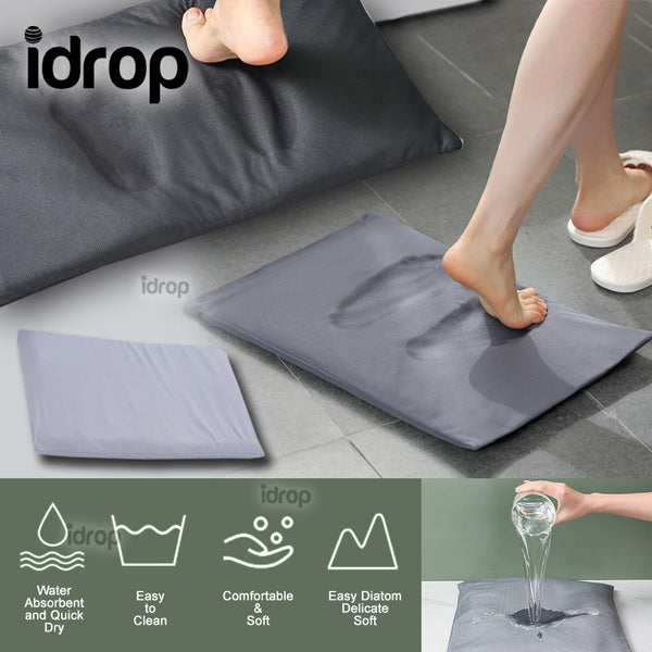 idrop Quick Drying Water Absorbent Diatom Foot Mat Pad