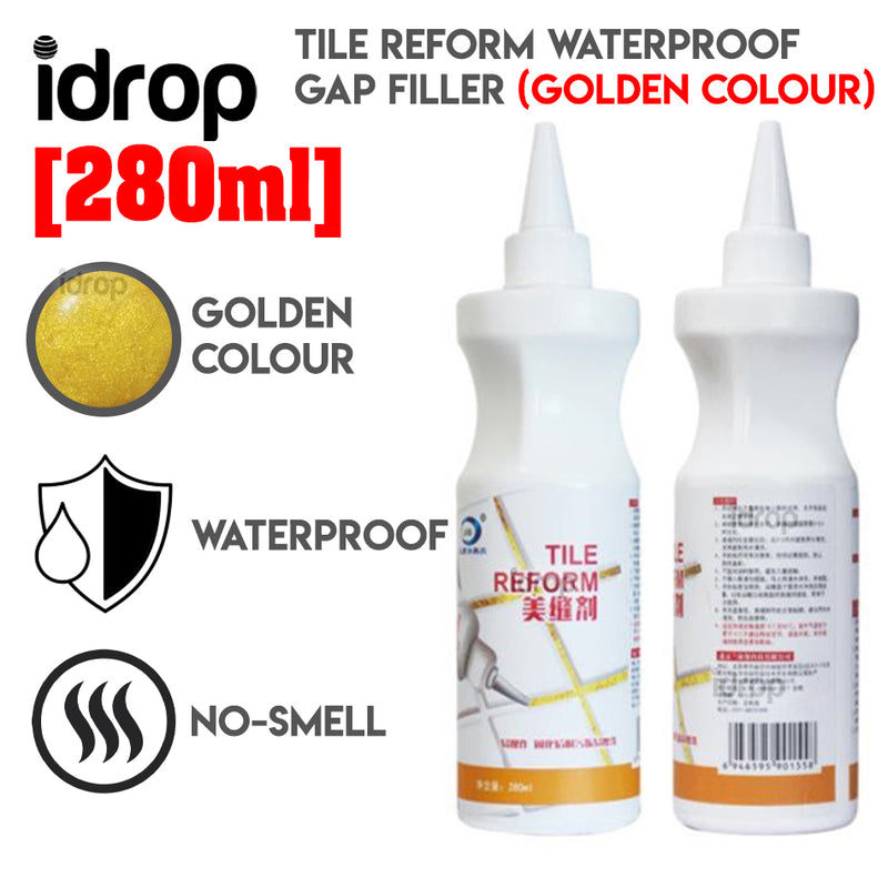 idrop TILE REFORM Waterproof Seam Agent - Gap Filler Sealer  (Golden Colour)