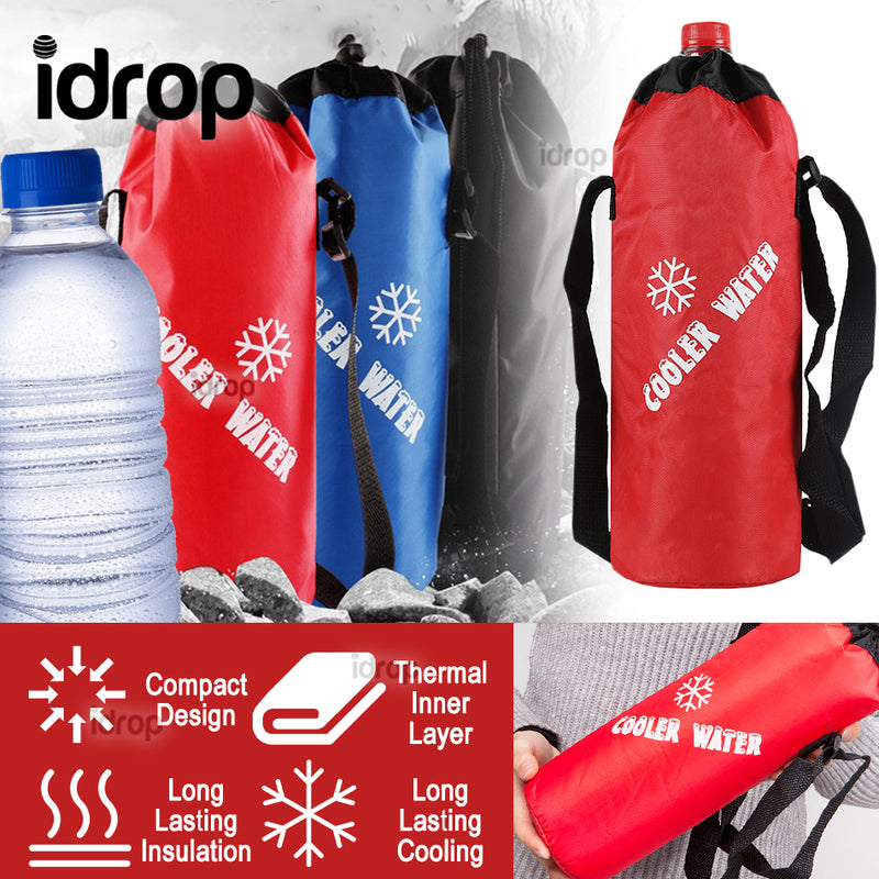 idrop Thermal Insulated Water Bottle Portable Easy Carry Cooler Bag