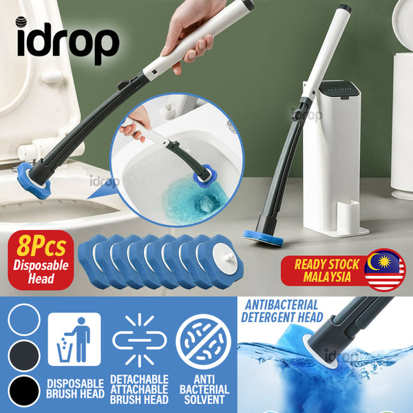 idrop Toilet Bowl Cleaner Brush with Disposable Detergent Head Brush