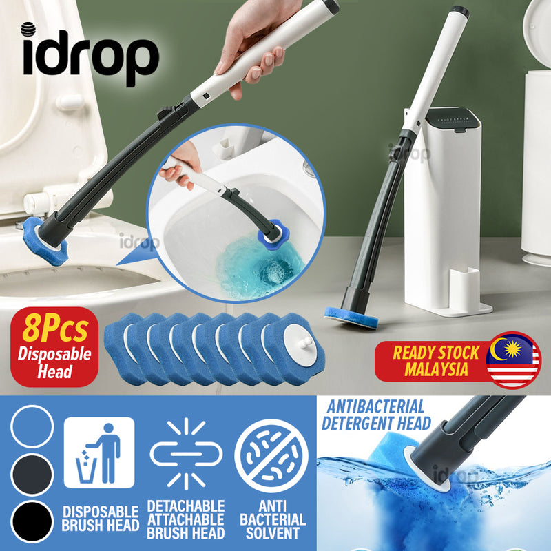 idrop Toilet Bowl Cleaner Brush with Disposable Detergent Head Brush