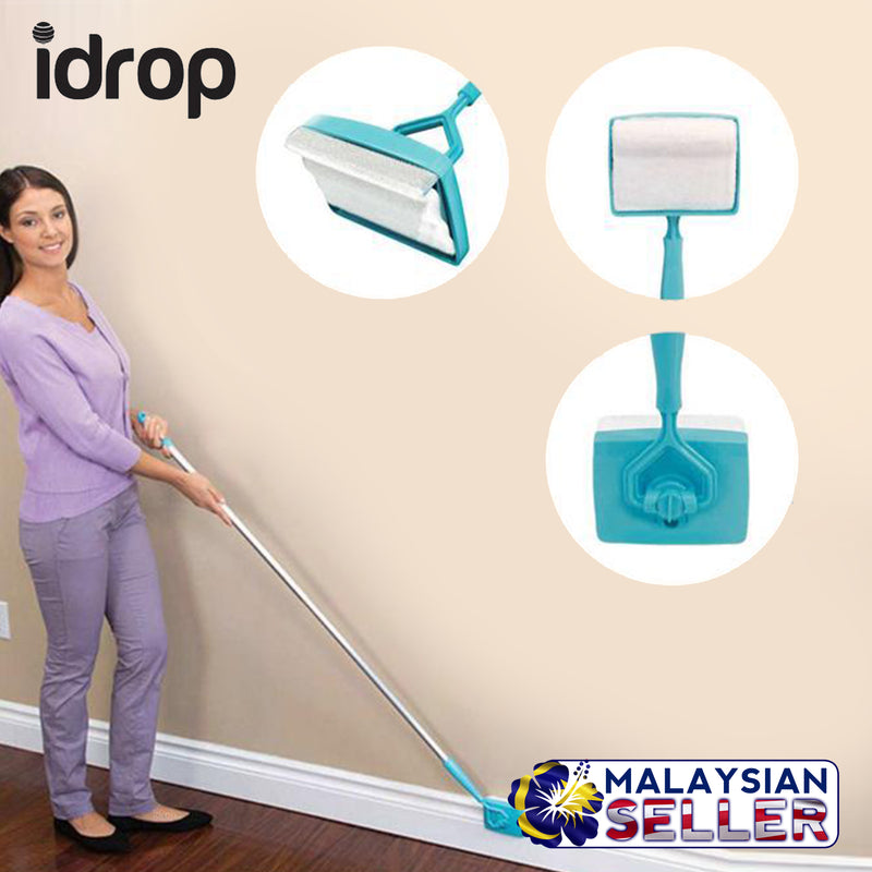 idrop Baseboard Buddy Fast & Easy Baseboard Cleaner - Adjustable Handle