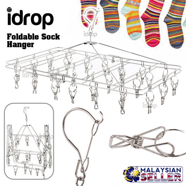 idrop Foldable Sock Laundry Hanger