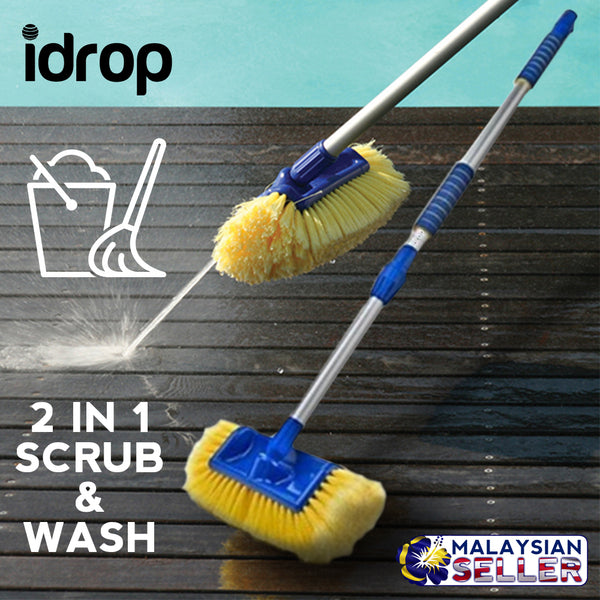 idrop 2 IN 1 Water Blaster Broom - Clean Scrub Sweep and Blast