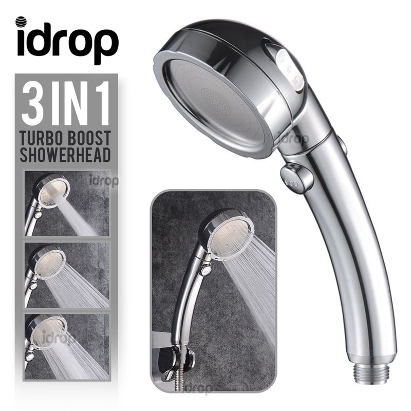 idrop 3 IN 1 Turbo Boost Shower Head / Pancuran kepala Bilik Mandi