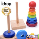 idrop STACKING TOY TOWER - Children Wooden Interactive Toy