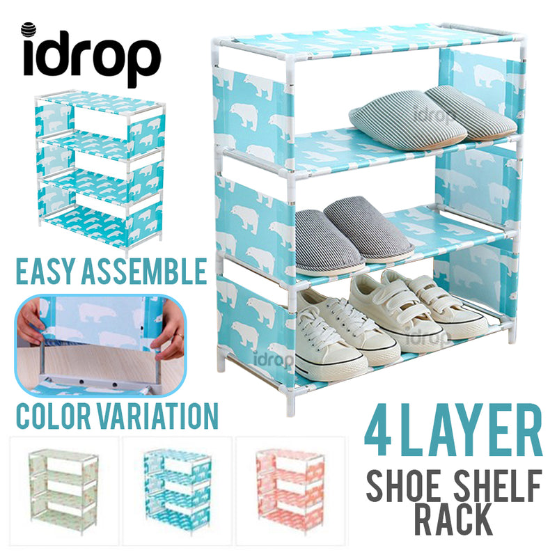 idrop 4 Layer Shoe Rack Shelf Economic Cabinet