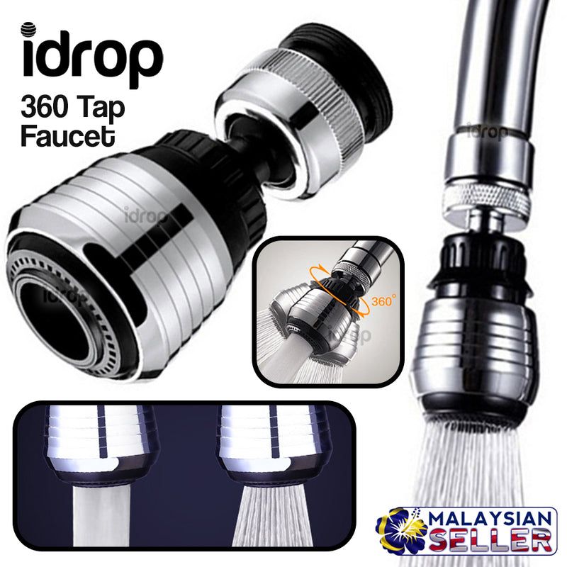idrop 360 Dual Adjustable Water Filter Tap Faucet
