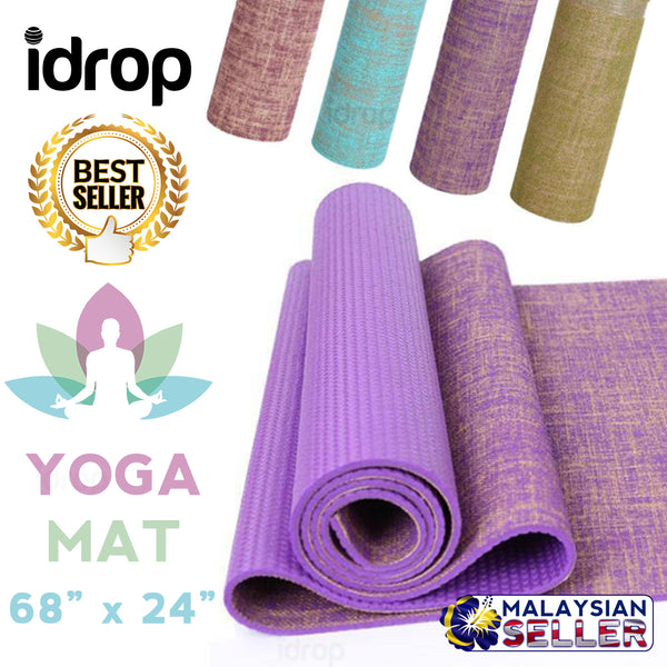 idrop 68" x 24" YOGA MAT - Color Pattern Texture ( 5mm )