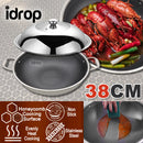idrop 38CM Non Stick Kitchenware Cookware Cooking Pot + Lid Cover