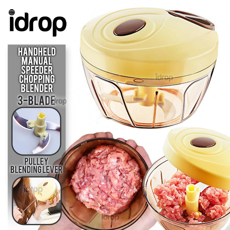 idrop Handheld Manual Speeder Chopping Blender for Vegetables & Meat / Pengisar Makanan Daging & Sayur -