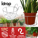idrop Flower Plant Pot Holder Stainless Steel Hanging Guard Rail Basket