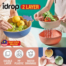 idrop Strawberry Shape Wash Draining Bowl Basket / Mangkuk Basuh Bentuk Strawberi / 草莓塑料沥水篮