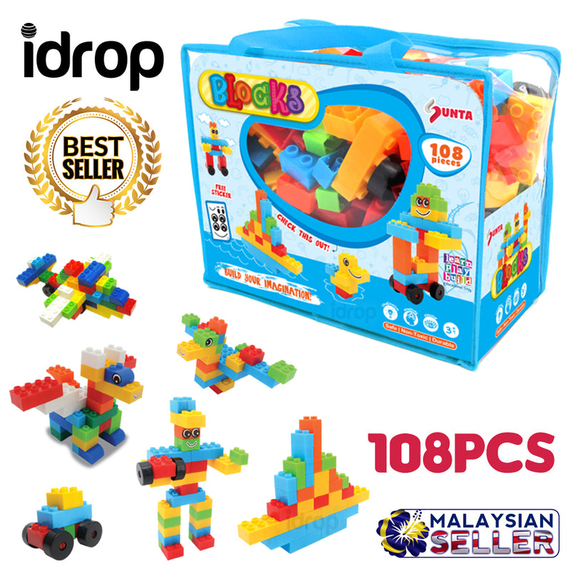 idrop SUNTA BLOCKS [ 108pcs ] Children Toy Building Block