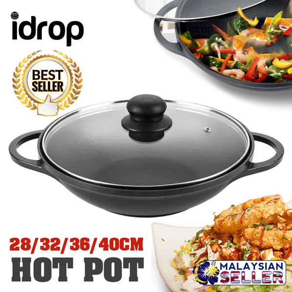 idrop HONHEY - 28 / 32 / 36 / 40CM Aluminium Alloy Cast Hot Pot