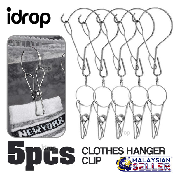 idrop  5pcs Clothes Laundry Hanger Clip