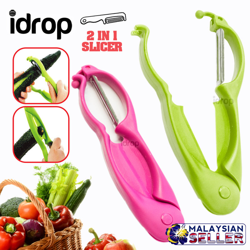 idrop 2 IN 1 Miracle Peeler - Fruit Vegetable Peeler & Snipper