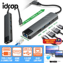 idrop [ 5 IN 1 ] TYPE-C to HDMI 4K / LAN RJ45 Ethernet / Type C / USB 3.0 Adapter Cable