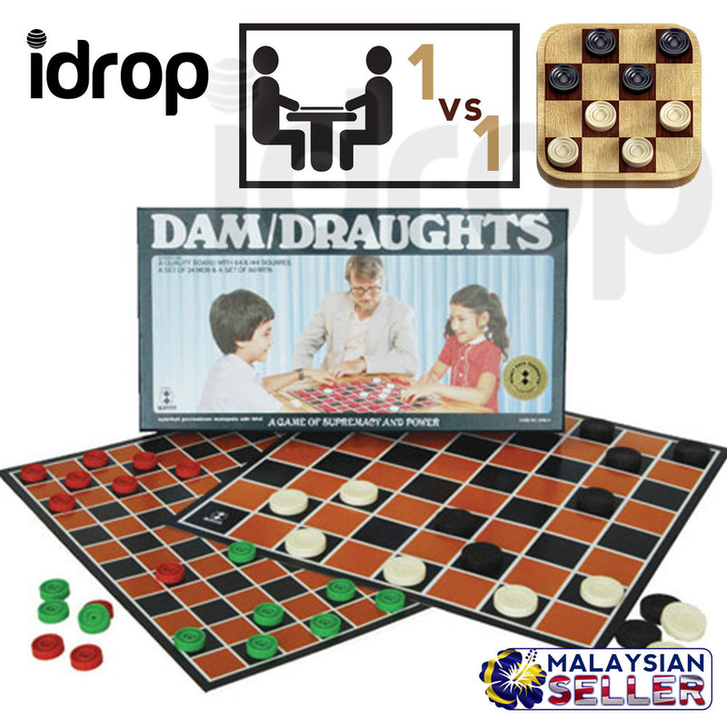 idrop Dam / Draughts - Std ( Standard )  [ SPM GAMES ] - Checkers Board Game [ SPM51 ]