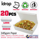 idrop [ 20pcs ] Plain White Lunch Box Use Paper [ LARGE / MEDIUM ][ 245gsm + ISPE ]