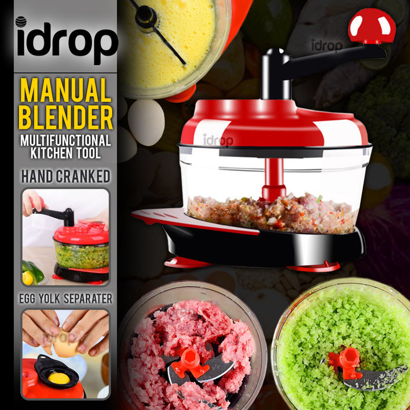 idrop Multifunctional Hand Manual Kitchen Food Grinder & Blender