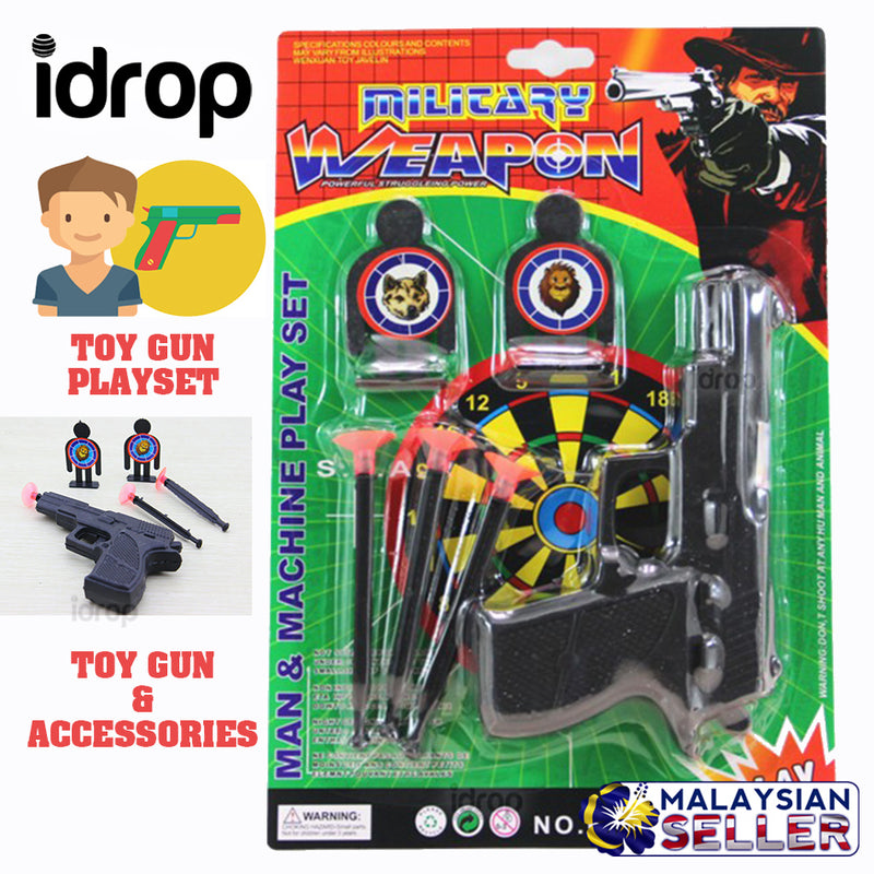 idrop Gun Dart Toy - Military Weapon Man & Machine Playset
