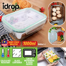 idrop [ 1000ml ] Rectangular Glass Borosilicate Heat Resistant Food Container Lunchbox / Bekas Makanan Gelas Tahan Panas / 1000ML高硼硅耐热玻璃保鲜盒(长方型)(1040ML)