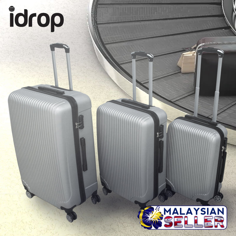 idrop PREMIUM 3 IN 1 Holiday Travel Wheeled Luggage Bag Set With Multi-Position Handling Method