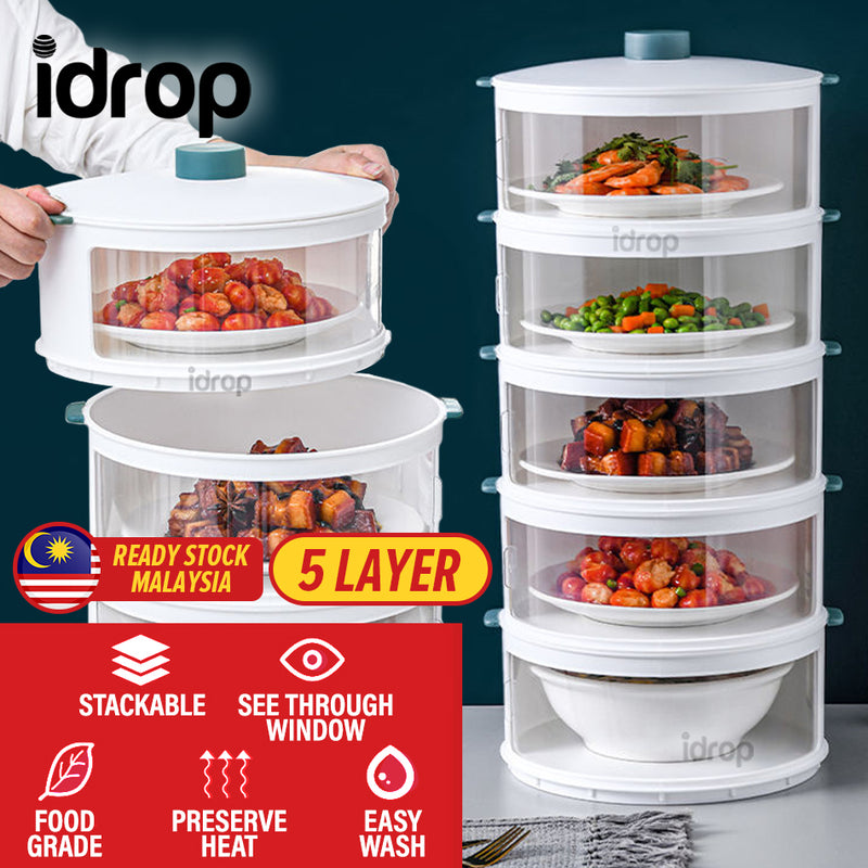 idrop [ 5 LAYER ] Multilayer Stackable Heat Insulation Food Meal Dish Storage