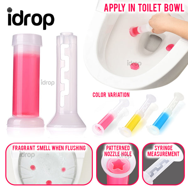 idrop Anti-Bacterial Toilet Cleaner Fragrances Gel Air Freshener Syringe Type [ 2262# ]