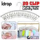 idrop 20 Clip Drying Hanger Rack