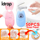 idrop 50PCS Portable Travel Size Hand Washing Dissolving Soap Paper