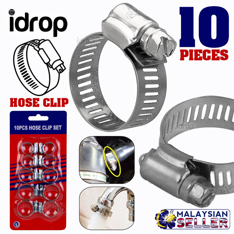 idrop 10pcs Hose Clip Set
