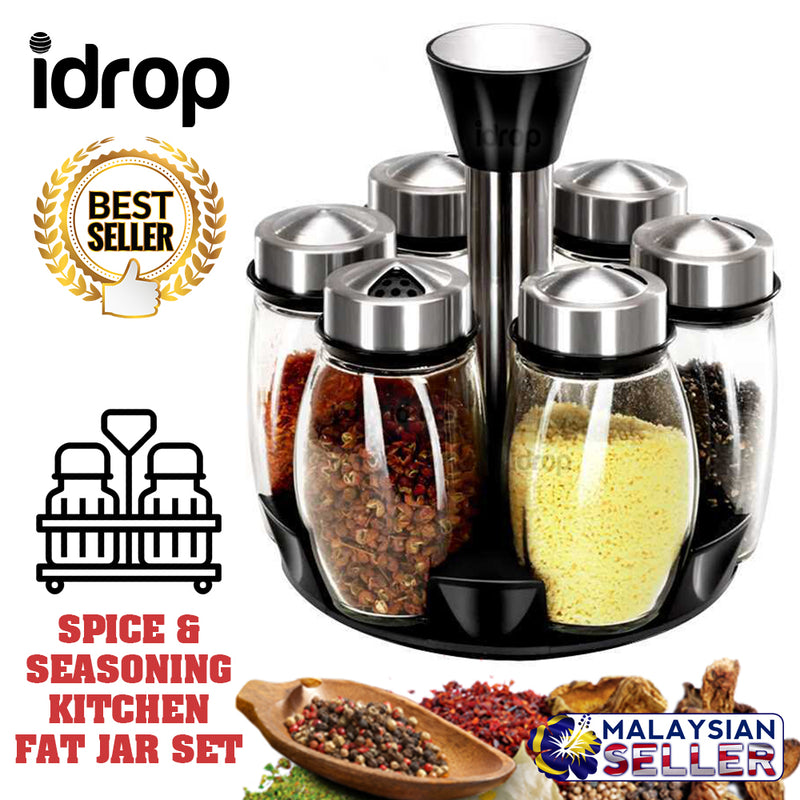 idrop SPICE & SEASONING Fat Kitchen Jar Set