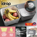 idrop Plastic Portable Sink Drain Fruit & Vegetable Basket / Bakul Mudah Alih Sayur dan Buah / 塑料便携式水槽排水水果和蔬菜篮