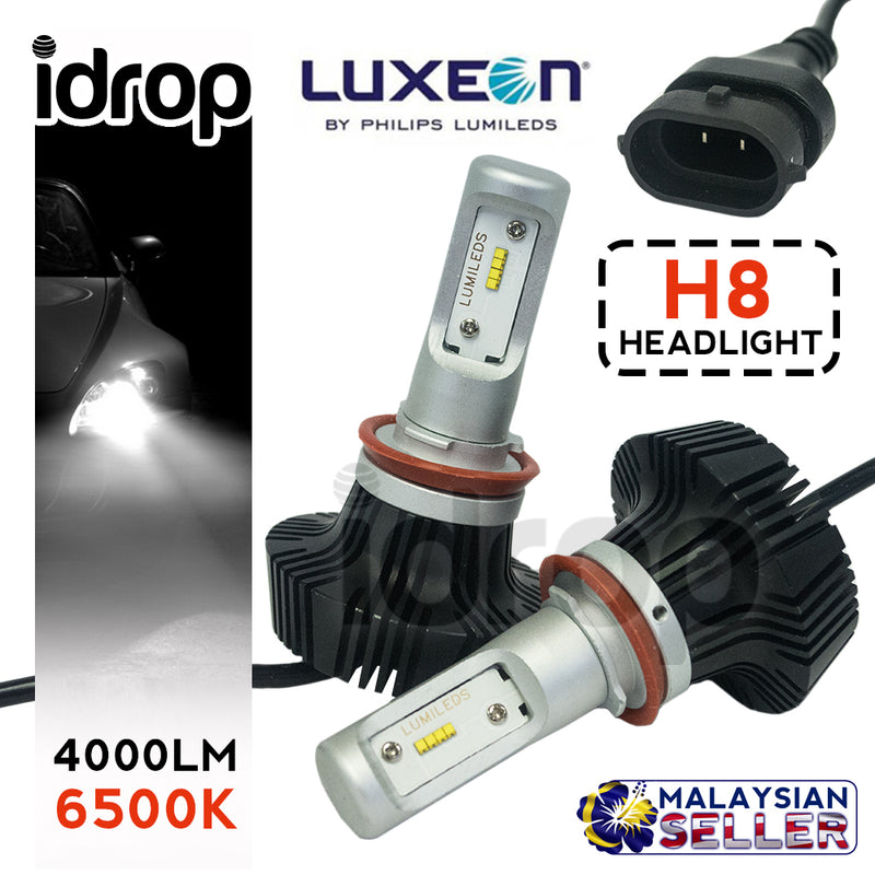 idrop LUXEON ZES  - H8 - Car LED Headlight Kit - 4000LM 6500K