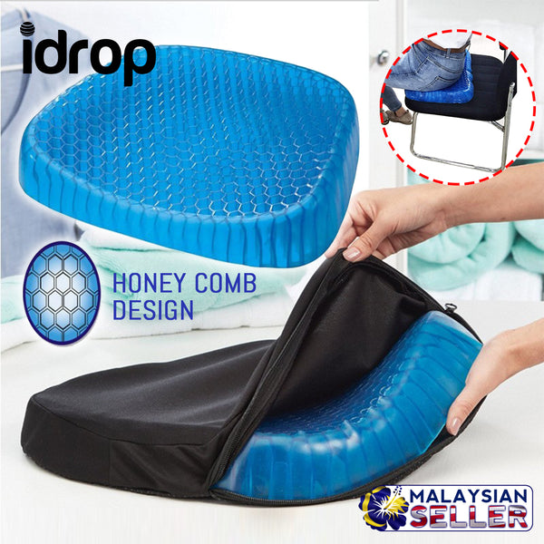 idrop Honeycomb Soft Cool Gel Sitting Seat Cushion