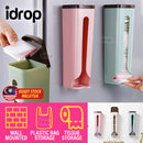 idrop Vertical Kitchen Garbage Plastic and Tissue Wall Mounted Storage Box / Kotak Penyimpanan Tisu dan Plastik Sampah / 纸巾纸袋收纳架