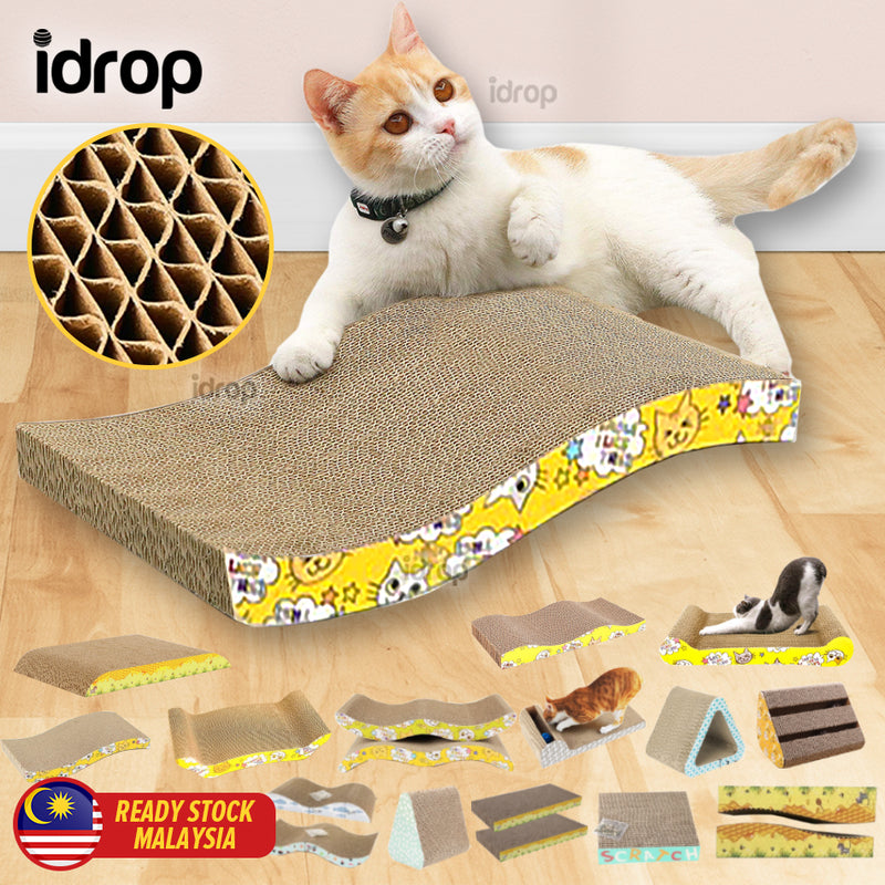 idrop Pet Cat Fun Scratcher Board Toy (1pc) / Alat Papan Mencakar Kucing / 宠物猫趣味刮板玩具 (1pc)