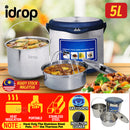 idrop [ 5L ] Thermos Pot Heat Insulation Portable Container with Stainless Steel Cooking Pot