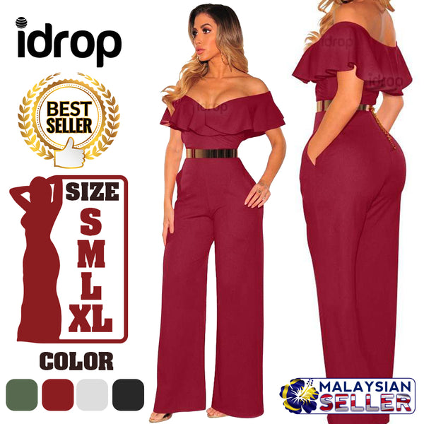 idrop Women's Falbala Summer Jumpsuit