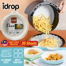 idrop [ 30 sheets ] Large Air Fryer Oil Baking Paper Sheets / Helaian Kertas Pemanggang / 大号空气炸锅纸盘(19.5*5CM)(芳草地 )(30张)