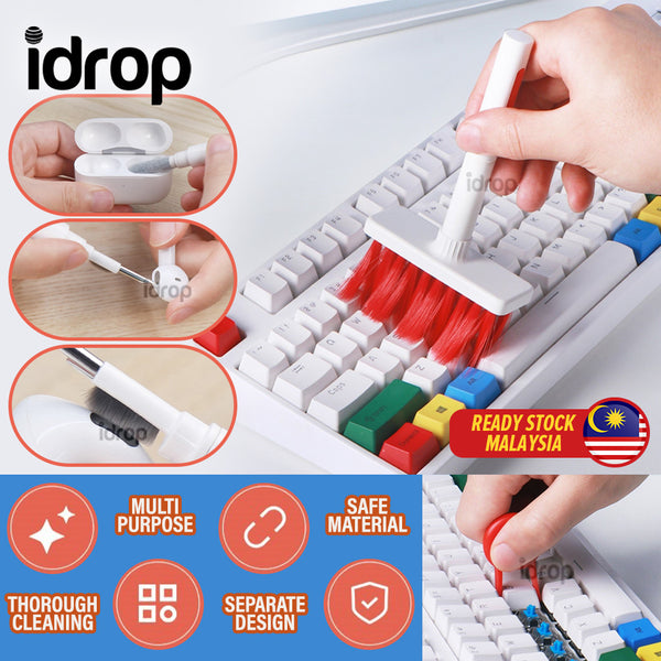 idrop [ 5 IN 1 ] Multipurpose Cleaning Brush Set for Keyboard Headphone and Notebook / Set Membersih Alat Gajet Elektronik / (1PCS)键盘耳机多用毛刷