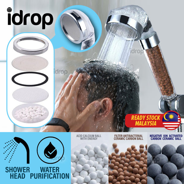 idrop Mineral Enhanced Water Pressure & Purification Ion Shower Head/ Pemancur Air Kepala /水压净化离子花洒