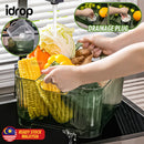 idrop PET Portable Mobile Drainage Sink Storage Basket / Bekas Sinki Penyimpanan Penyimpanan / PET移动水槽收纳篮