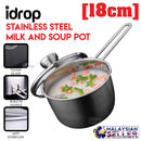 Idrop Stainless Steel Milk and Soup Pot [18cm]